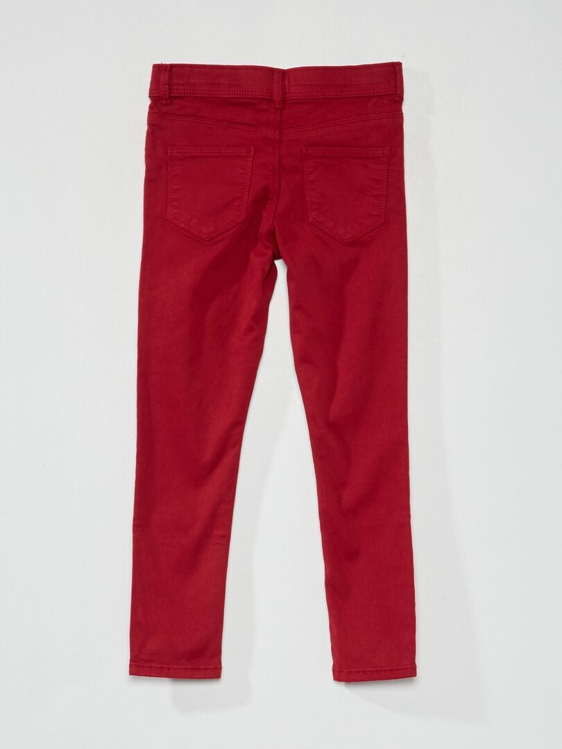 Jean skinny 5 poches Rouge - Kiabi