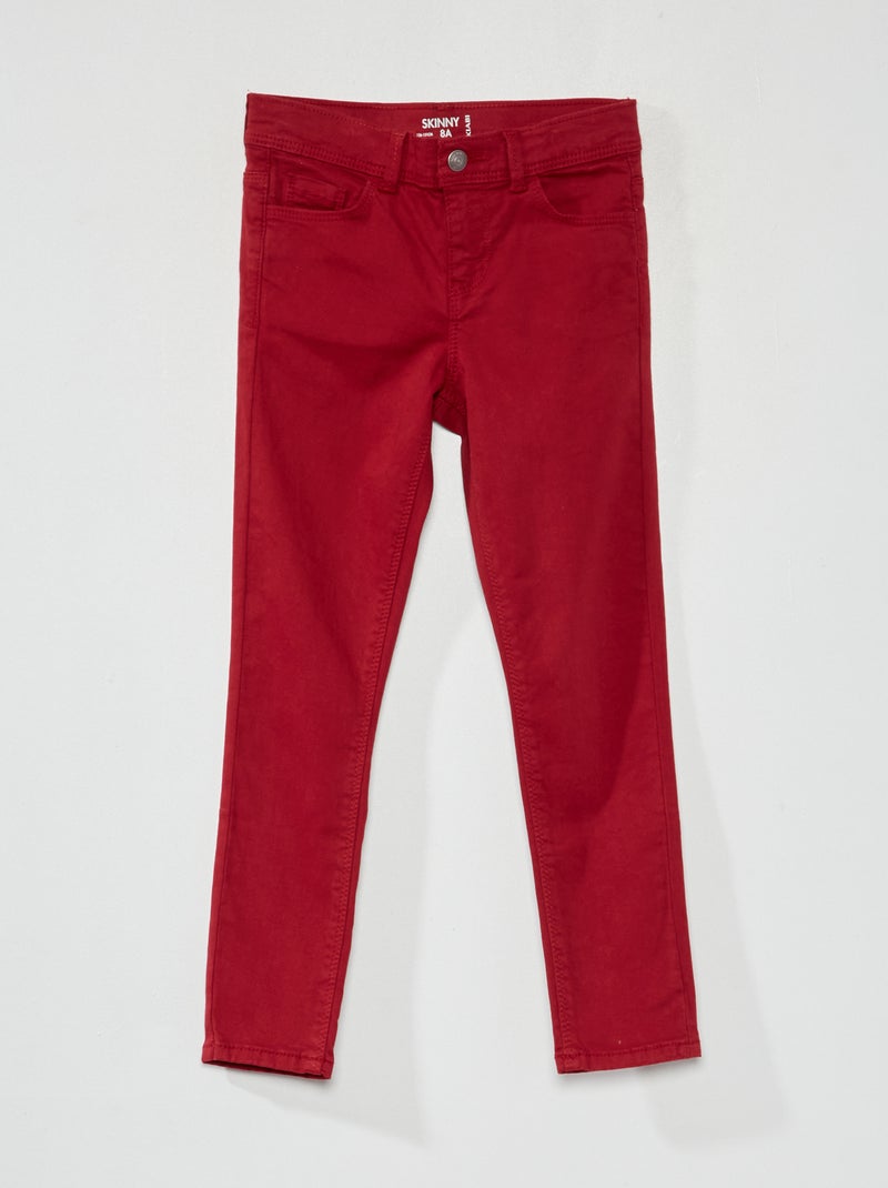 Jean skinny 5 poches Rouge - Kiabi