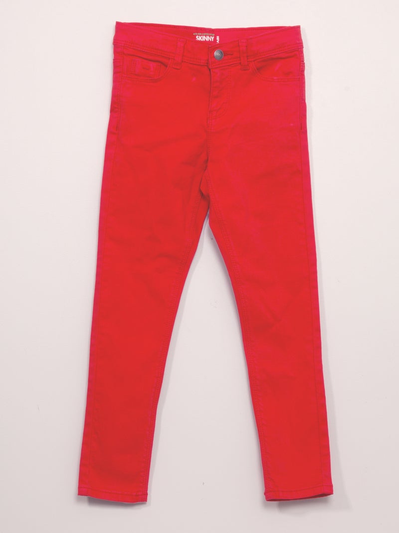 Jean skinny 5 poches Rouge - Kiabi