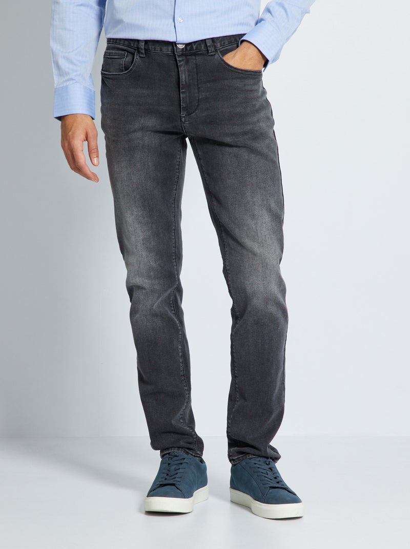 Jean skinny à 5 poches - L32 Gris - Kiabi