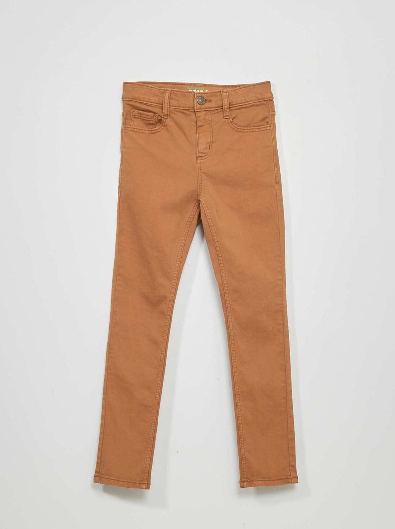 Jean skinny à 5 poches Beige foncé - Kiabi