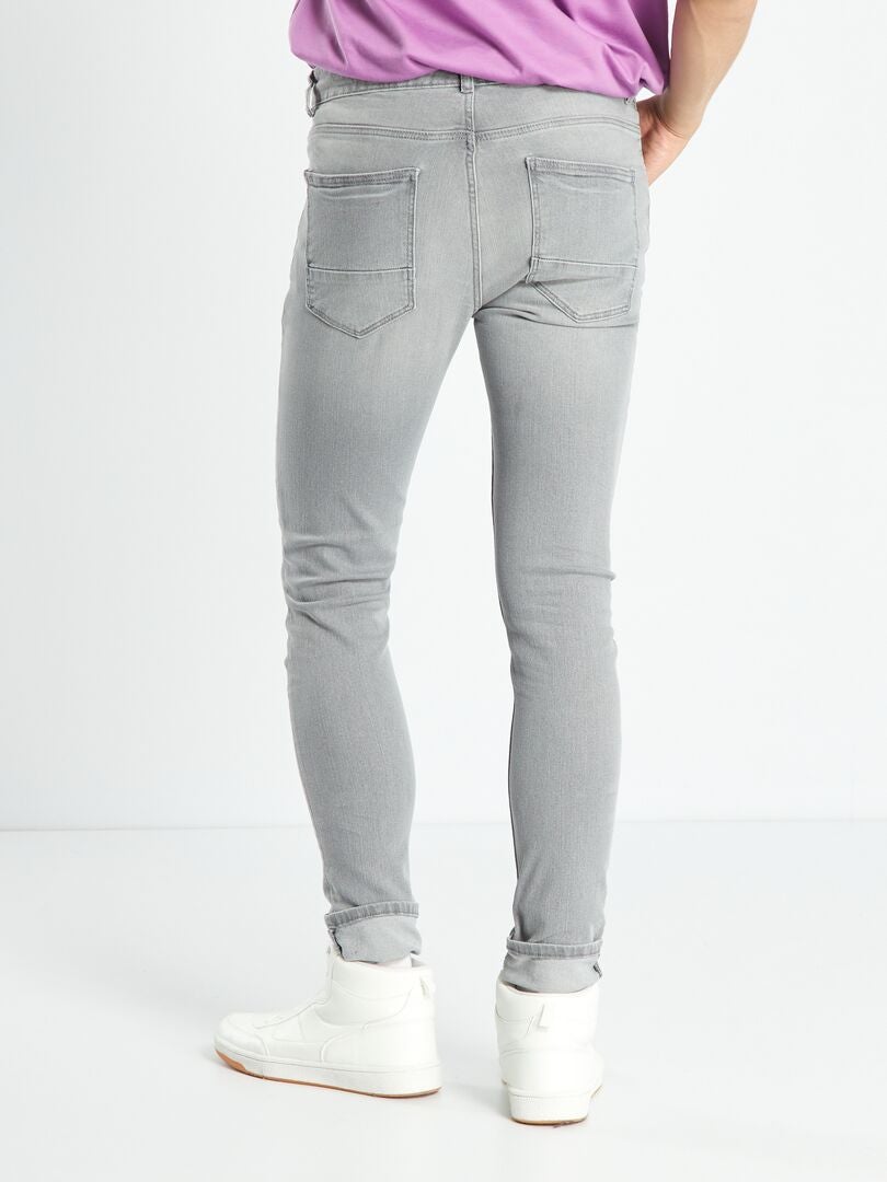 Jean skinny à 5 poches gris - Kiabi