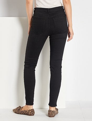 Jean skinny à abrasions taille très haute - Kiabi