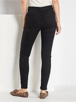Jean skinny à abrasions taille très haute - Kiabi