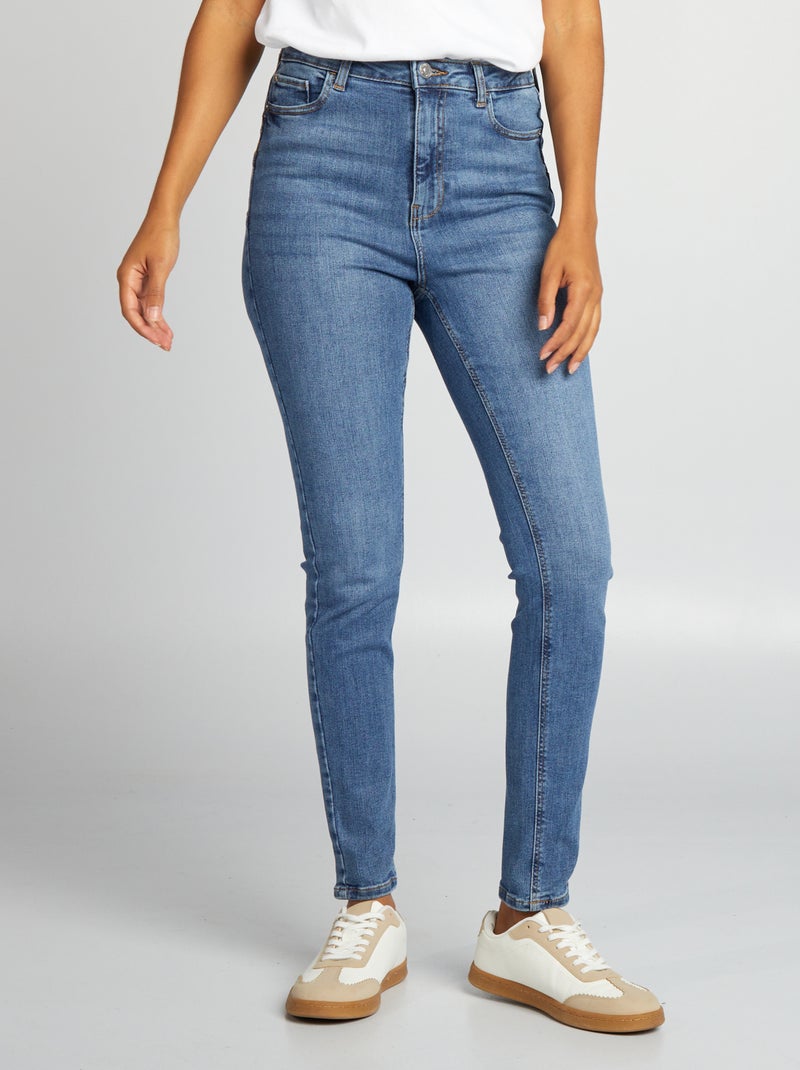 Jean skinny à taille haute - L28 Stone - Kiabi