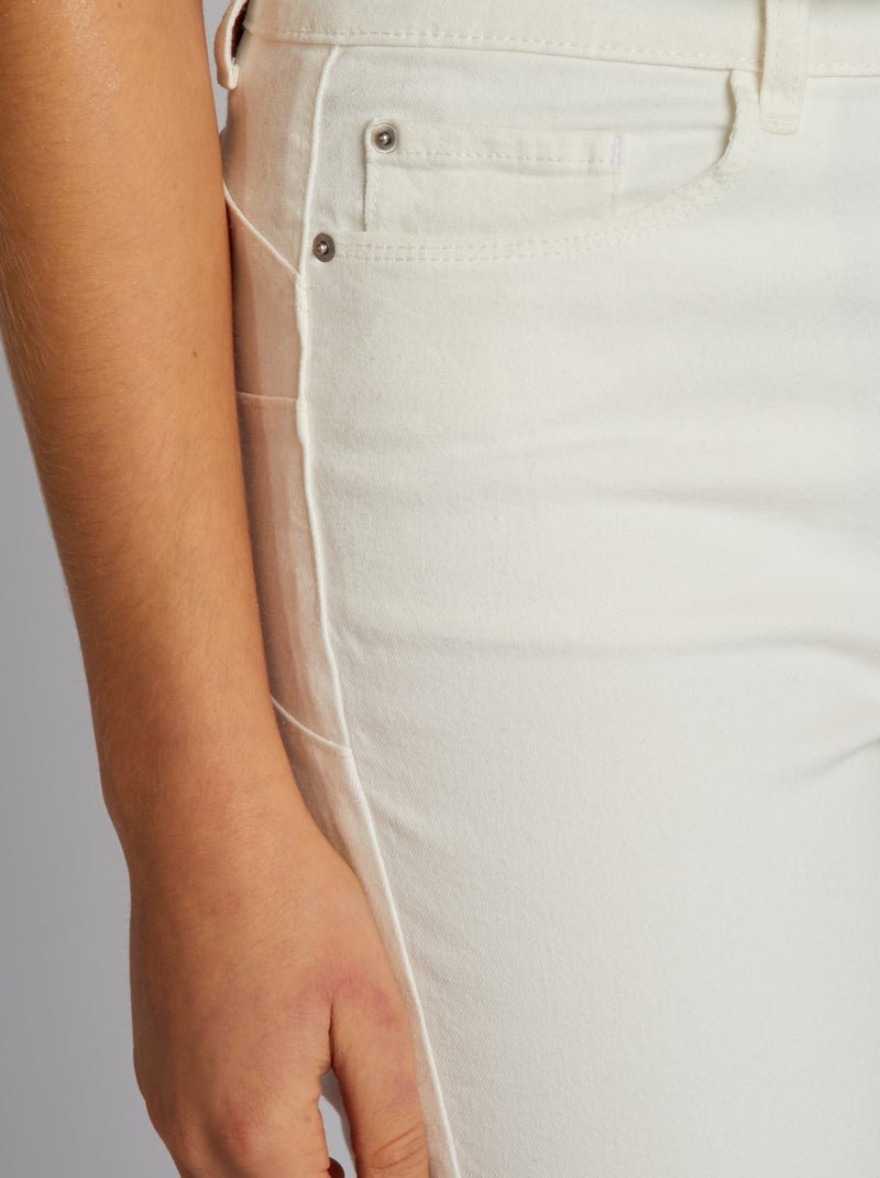Jean Salsa Femme Blanc Taille W28 L30 - Neuf Avec étiquettes, Coupe Skinny Capri