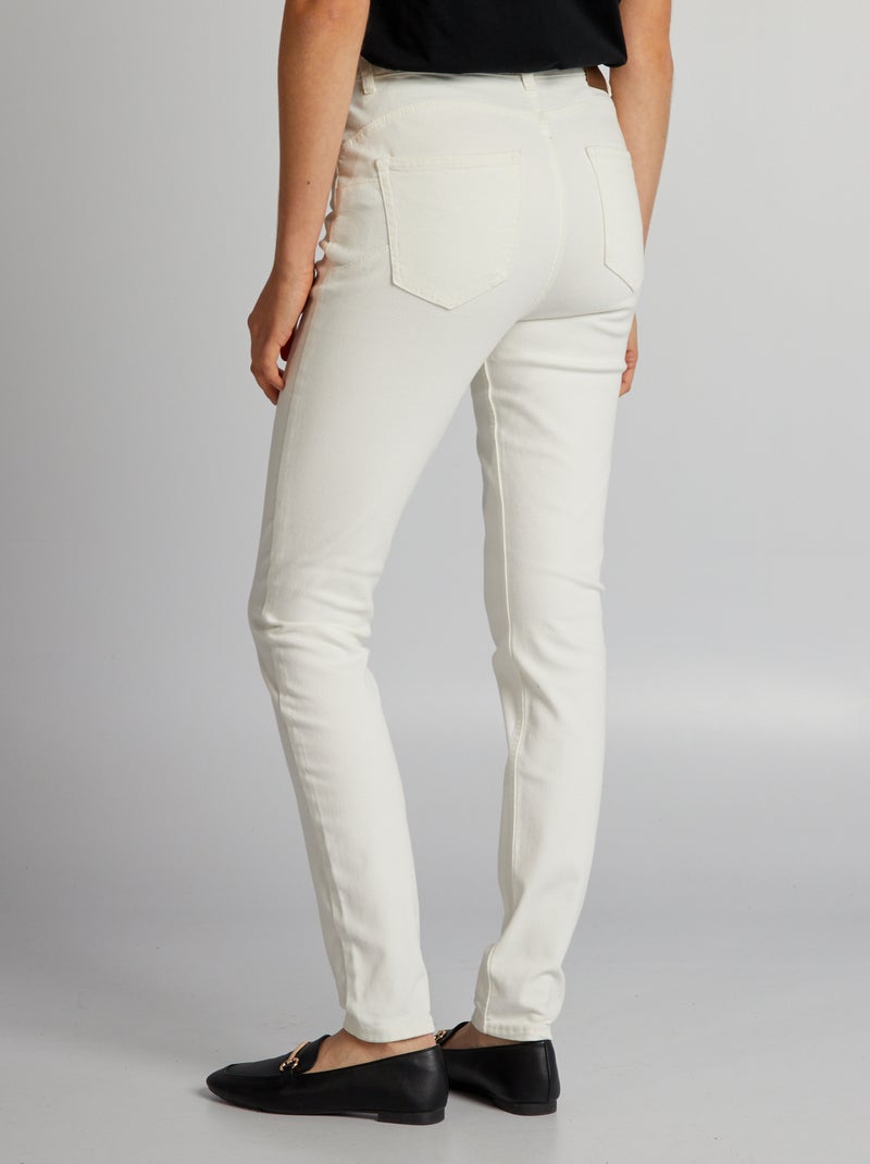 Jean skinny à taille haute - L32 Blanc - Kiabi
