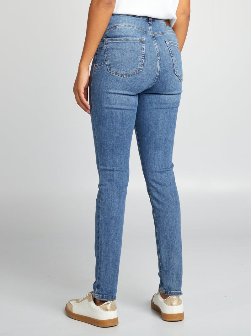 Jean skinny à taille haute - L32 Bleu moyen - Kiabi