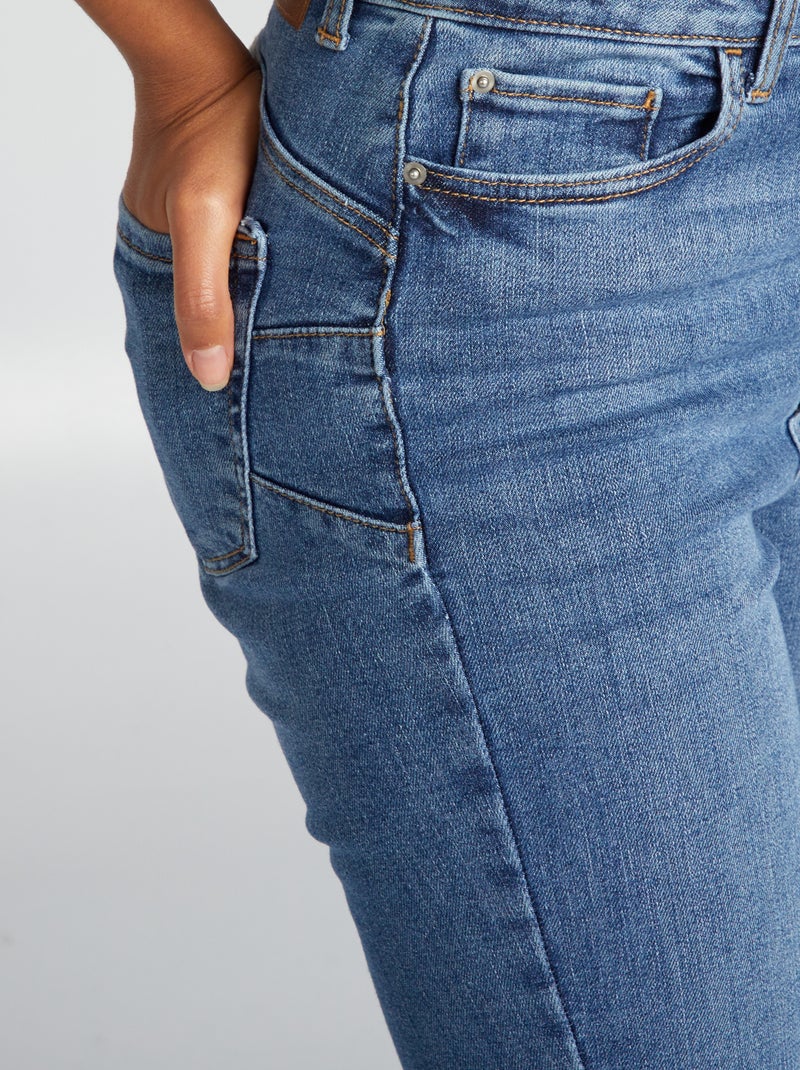 Jean skinny à taille haute - L32 Bleu moyen - Kiabi