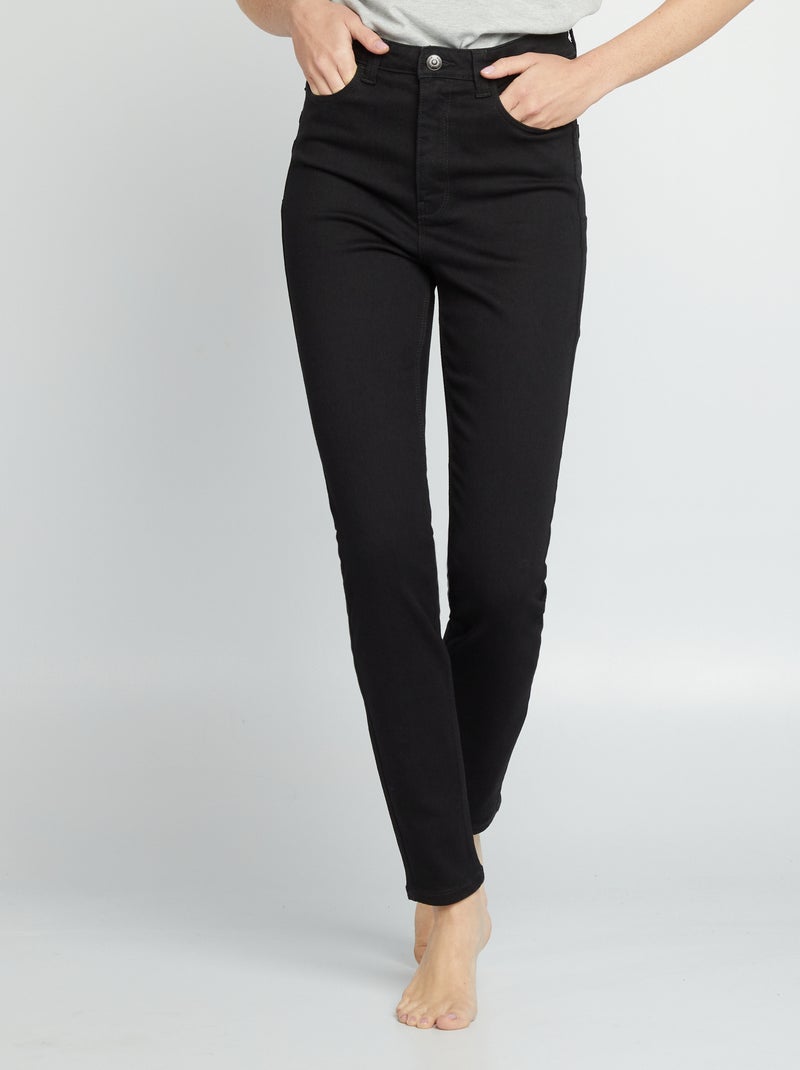 Jean skinny à taille haute - L32 Noir - Kiabi
