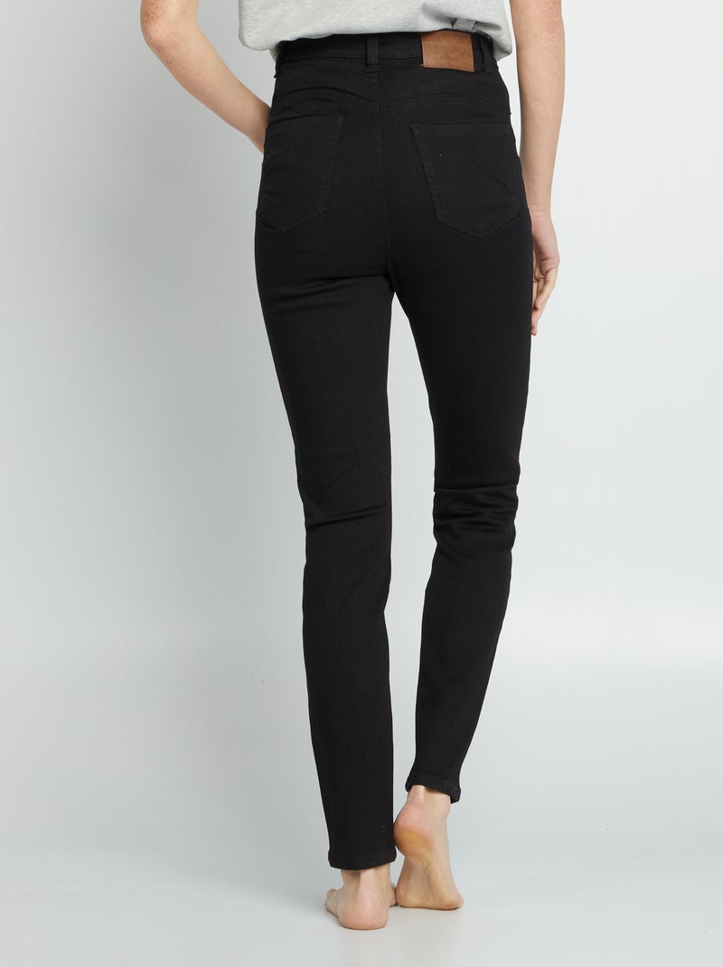 Jean skinny à taille haute - L32 Noir - Kiabi