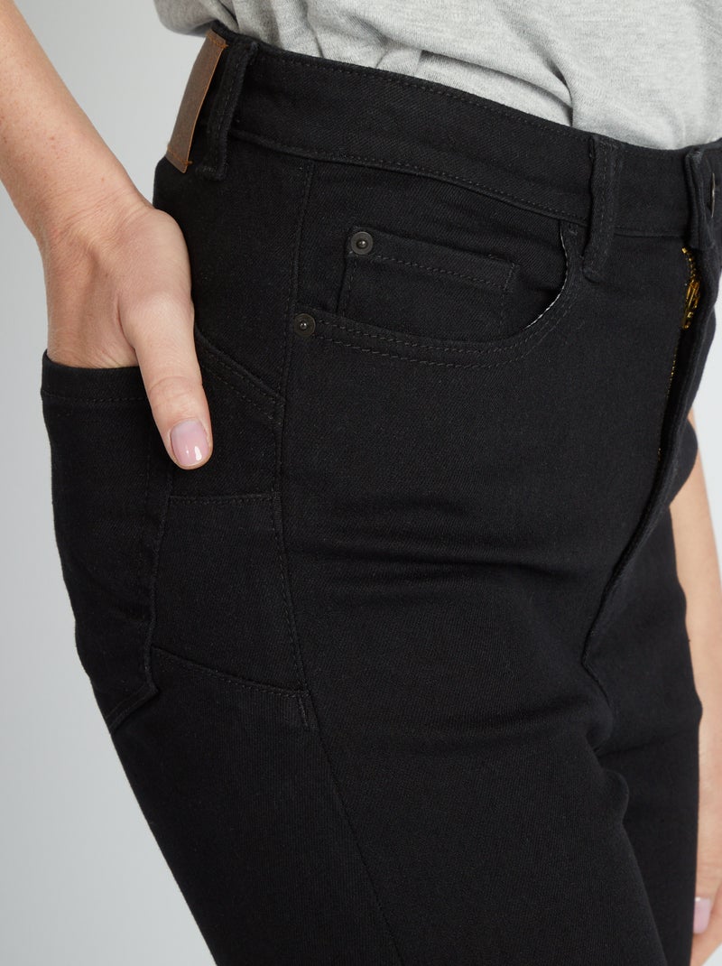 Jean skinny à taille haute - L32 Noir - Kiabi