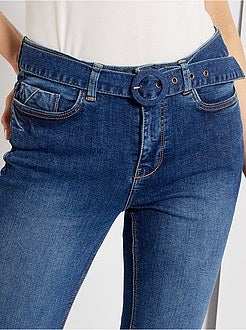 Jean skinny avec ceinture à boucle - Kiabi