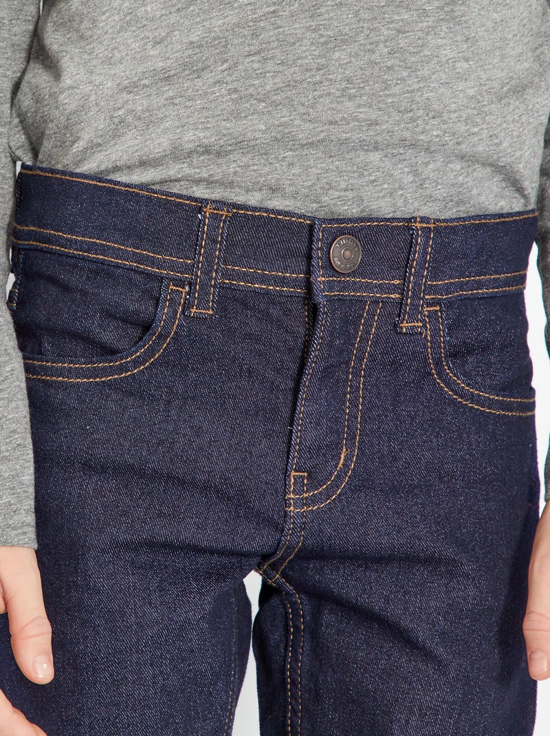 Jean skinny avec taille ajustable bleu foncé - Kiabi