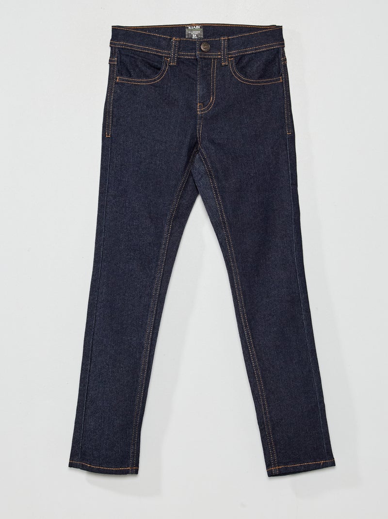 Jean skinny avec taille ajustable bleu foncé - Kiabi