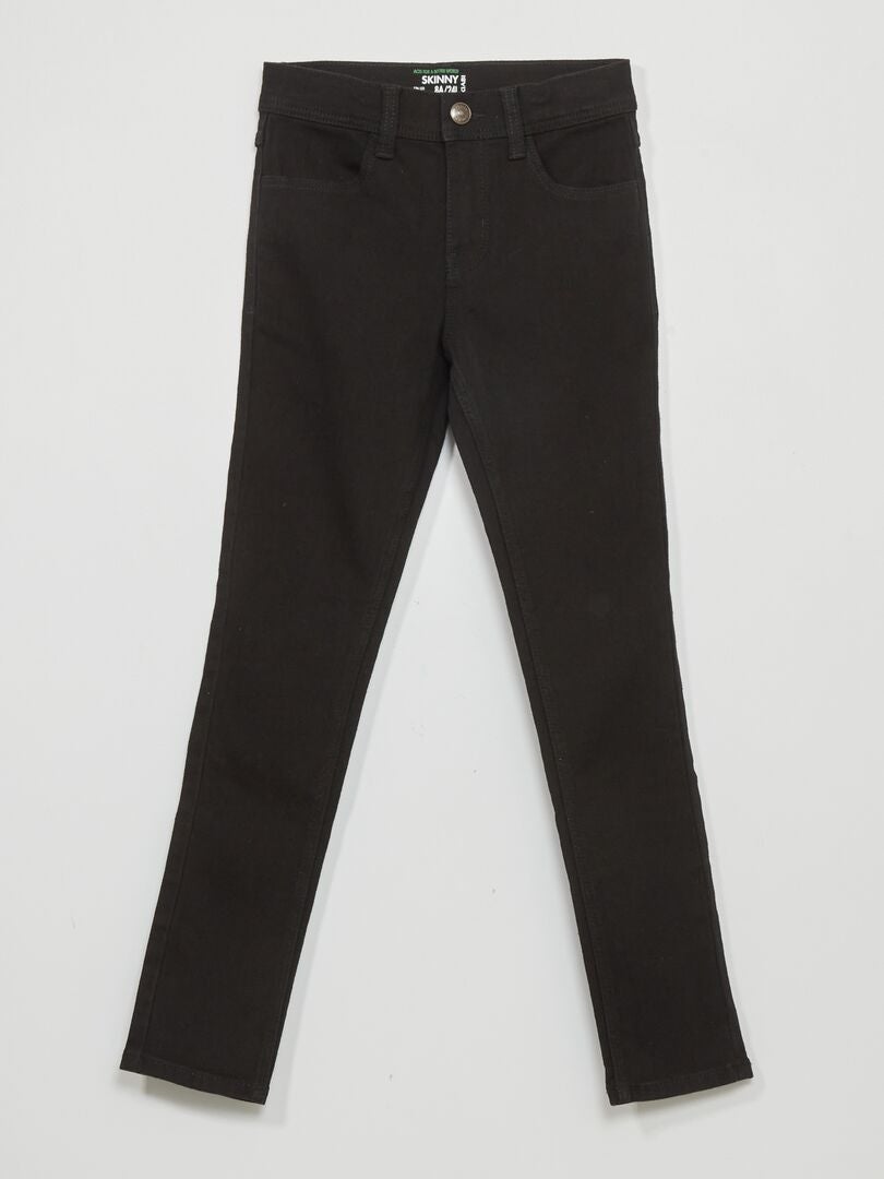 Jean skinny avec taille ajustable noir - Kiabi