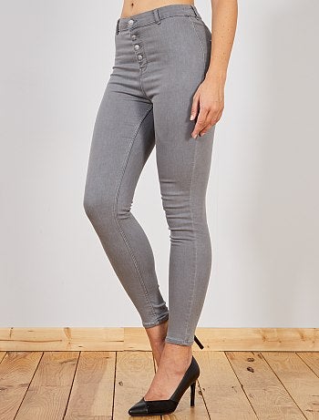 Jean skinny braguette boutonnée - Kiabi