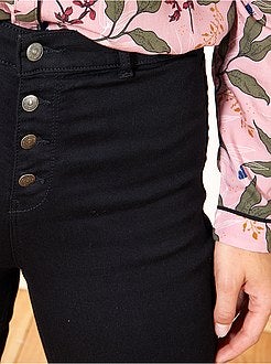 Jean skinny braguette boutonnée - Kiabi