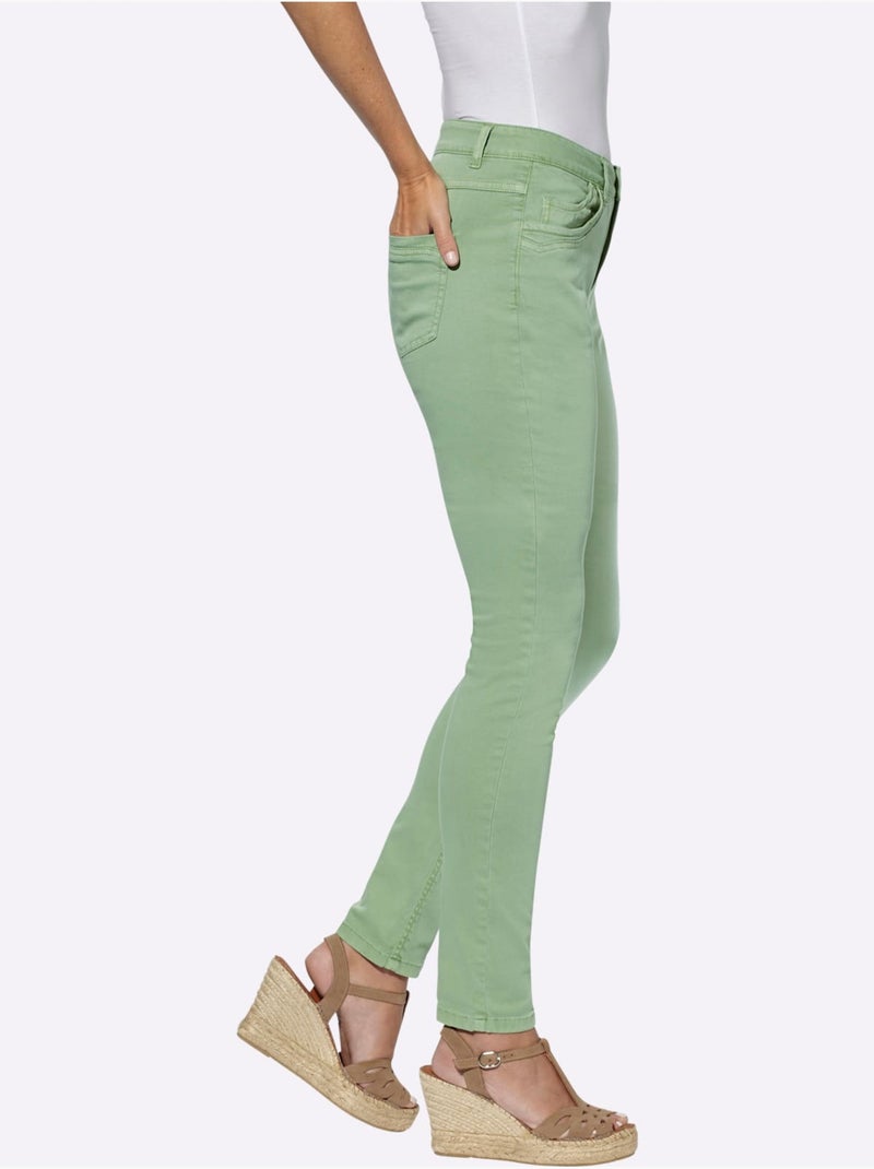Jean Skinny Coupe 5 Poches Décontractée - Taille Standard - Helline Vert eucalyptus - Kiabi
