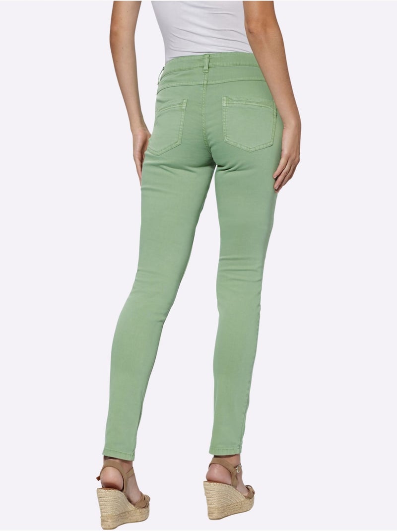 Jean Skinny Coupe 5 Poches Décontractée - Taille Standard - Helline Vert eucalyptus - Kiabi