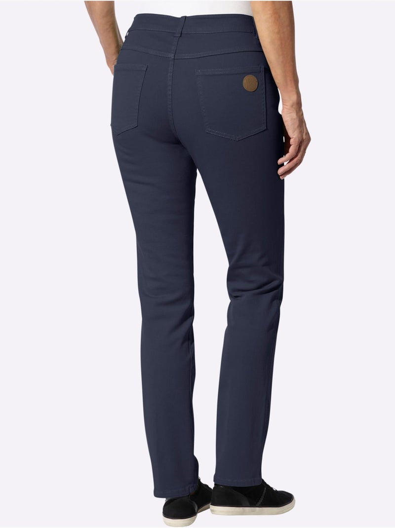 Jean skinny coupe parfaite avec empiècement au dos - taille courte - moda vilona Bleu marine - Kiabi