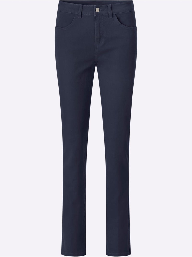 Jean skinny coupe parfaite avec empiècement au dos - taille courte - moda vilona Bleu marine - Kiabi