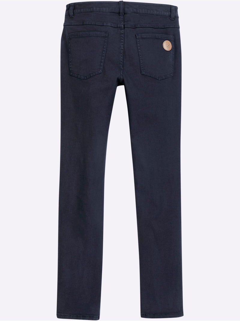 Jean skinny coupe parfaite avec empiècement au dos - taille courte - moda vilona Bleu marine - Kiabi