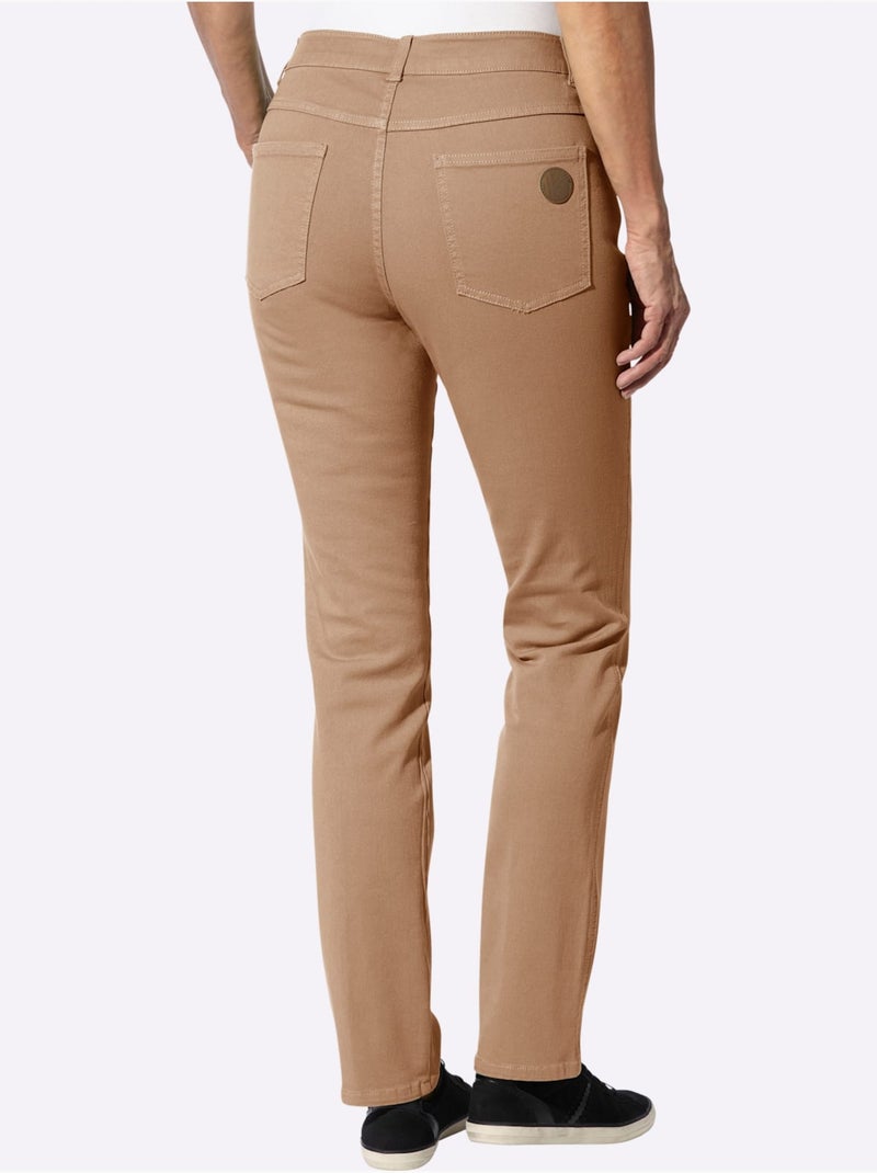 Jean skinny coupe parfaite avec empiècement au dos - taille courte - moda vilona Doré - Kiabi