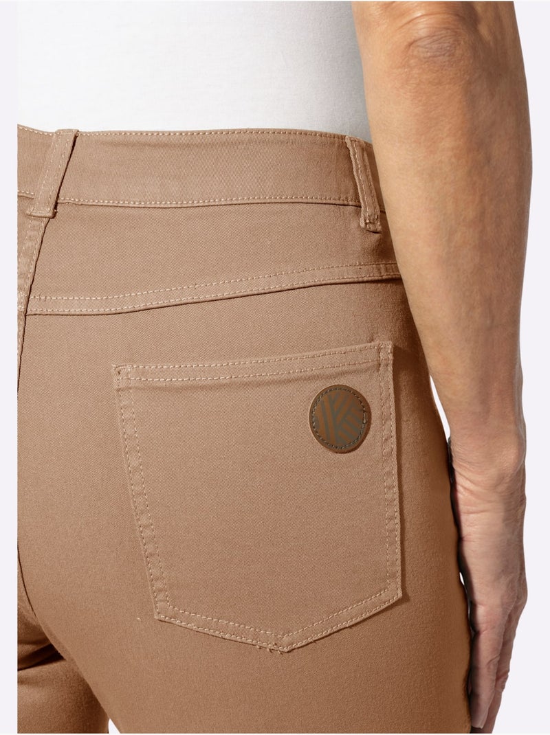 Jean skinny coupe parfaite avec empiècement au dos - taille courte - moda vilona Doré - Kiabi