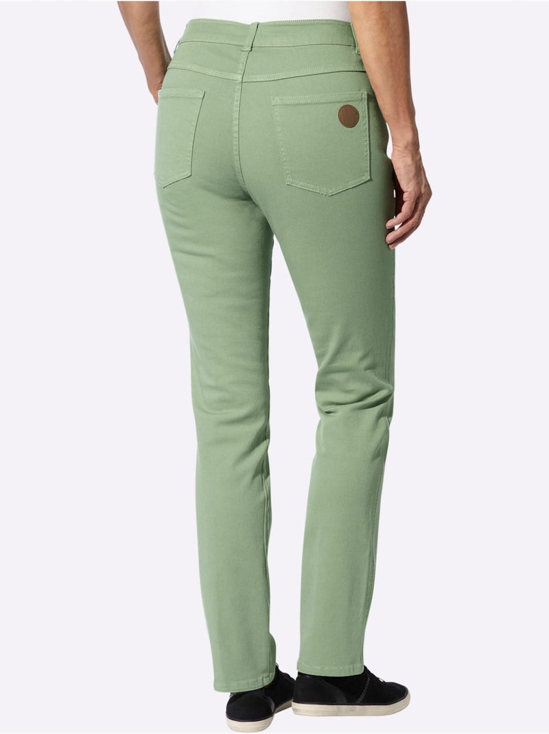 Jean skinny coupe parfaite avec empiècement au dos - taille standard - moda vilona Vert eucalyptus - Kiabi