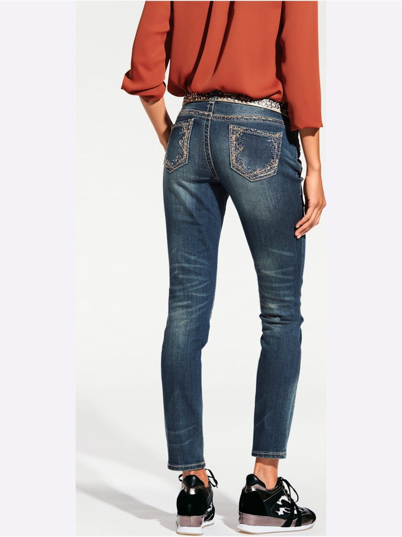 Jean Skinny Coupe Skinny - Taille Courte - helline Bleu jean - Kiabi