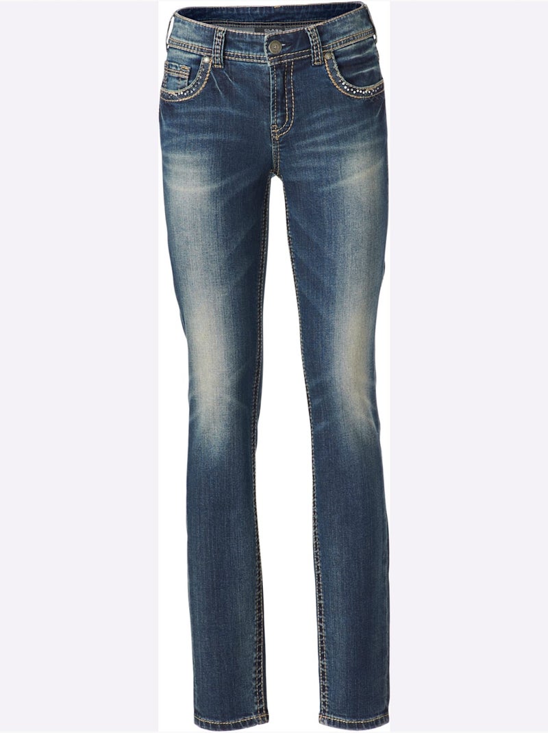 Jean Skinny Coupe Skinny - Taille Courte - helline Bleu jean - Kiabi