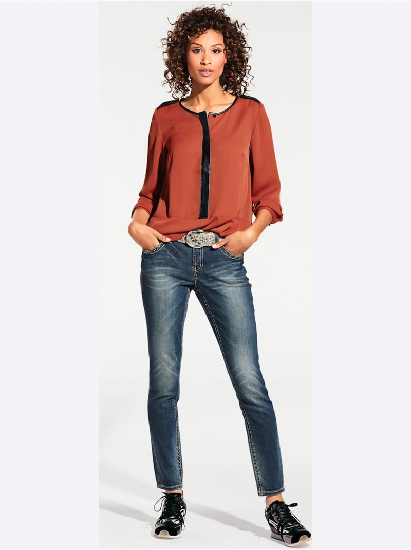 Jean Skinny Coupe Skinny - Taille Courte - helline Bleu jean - Kiabi