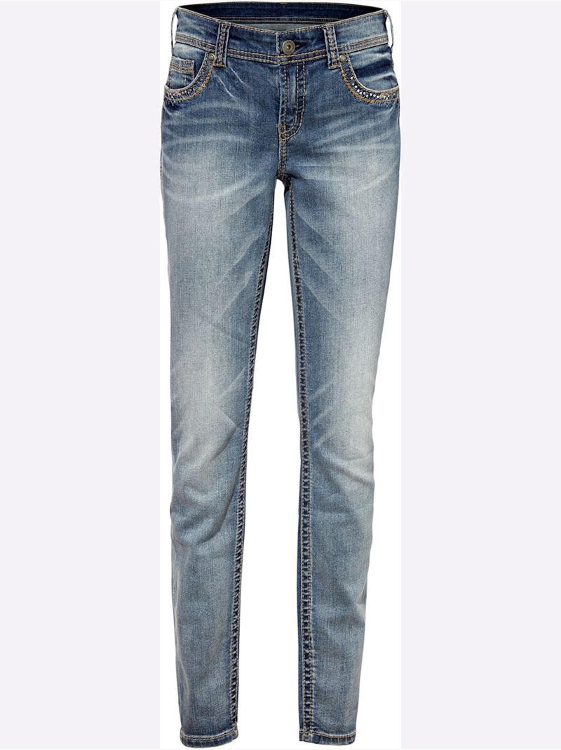 Jean Skinny Coupe Skinny - Taille Courte - Helline Bleu - Kiabi