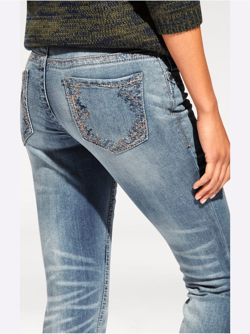 Jean Skinny Coupe Skinny - Taille Standard - helline Bleu - Kiabi