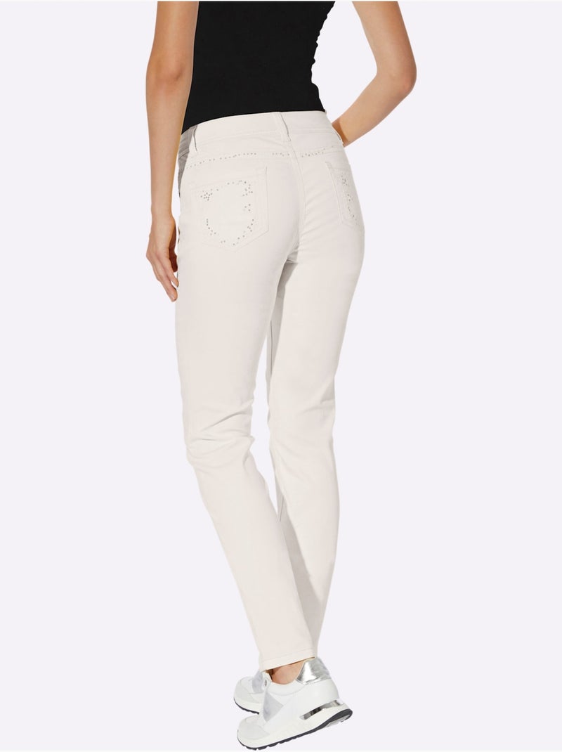 Jean Skinny Coupe Skinny - Taille Standard - Helline Ecru - Kiabi
