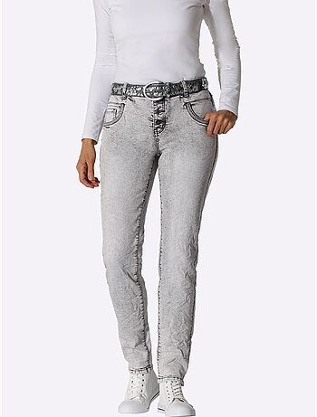 Jean skinny effet délavé moderne - taille standard - helline