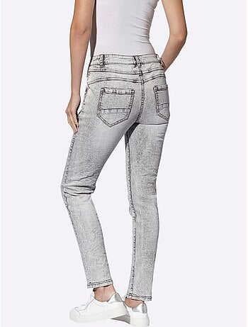 Jean skinny effet délavé moderne - taille standard - helline