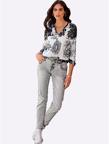 Jean skinny effet délavé moderne - taille standard - helline