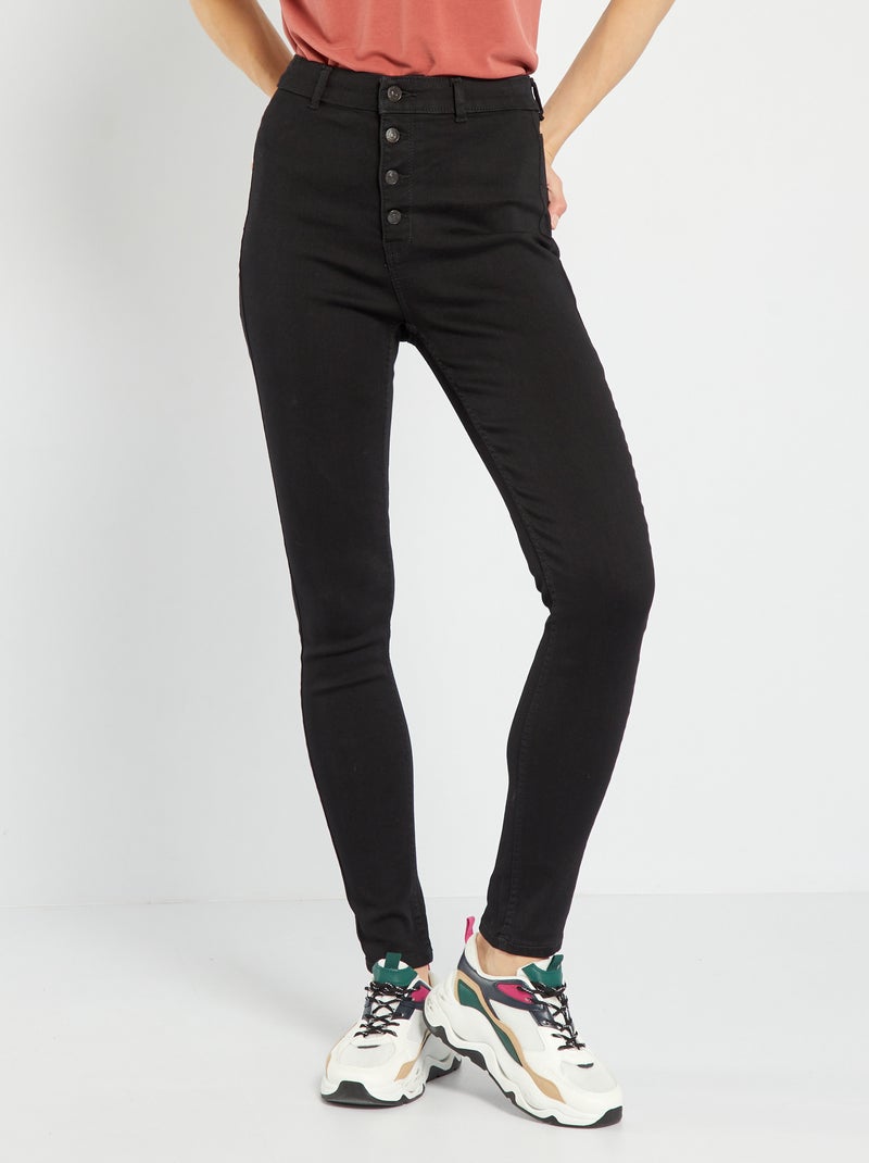 Jean skinny effet galbant Noir - Kiabi