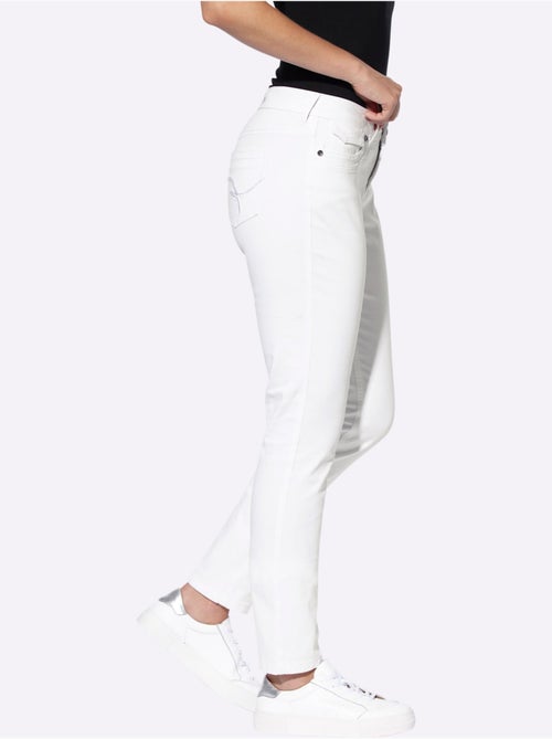 Jean skinny effet ventre plat avec Power Mesh intégré et élasthanne - Taille courte - Helline - Kiabi