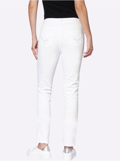 Jean skinny effet ventre plat avec Power Mesh intégré et élasthanne - Taille courte - Helline - Kiabi
