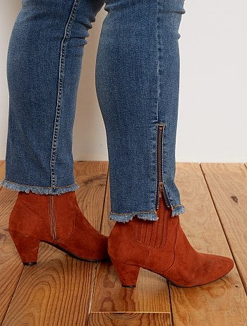 Jean skinny finition à cru - Kiabi