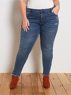 Jean skinny finition à cru - Kiabi