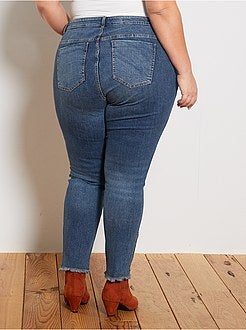 Jean skinny finition à cru - Kiabi