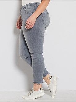 Jean skinny finitions à cru - Kiabi