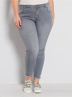 Jean skinny finitions à cru - Kiabi