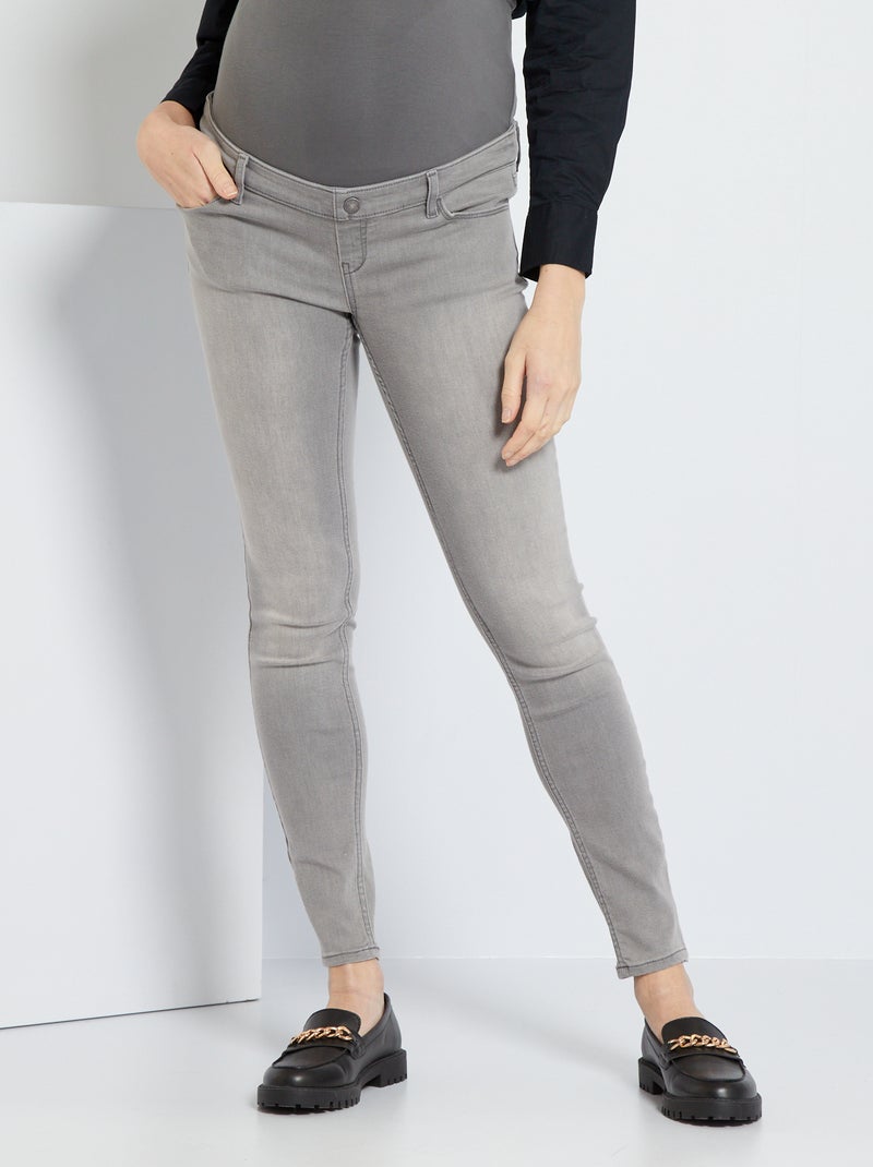 Jean skinny grossesse L30 gris clair - Kiabi