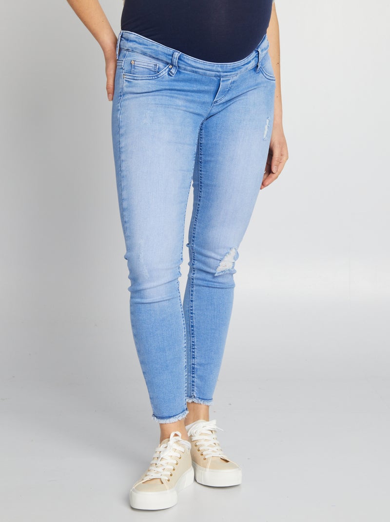 Jean Slim Kiabi Jeans Grossesse Jean Skinny Grossesse 'Only Maternity' Bleu  Maternité Femme