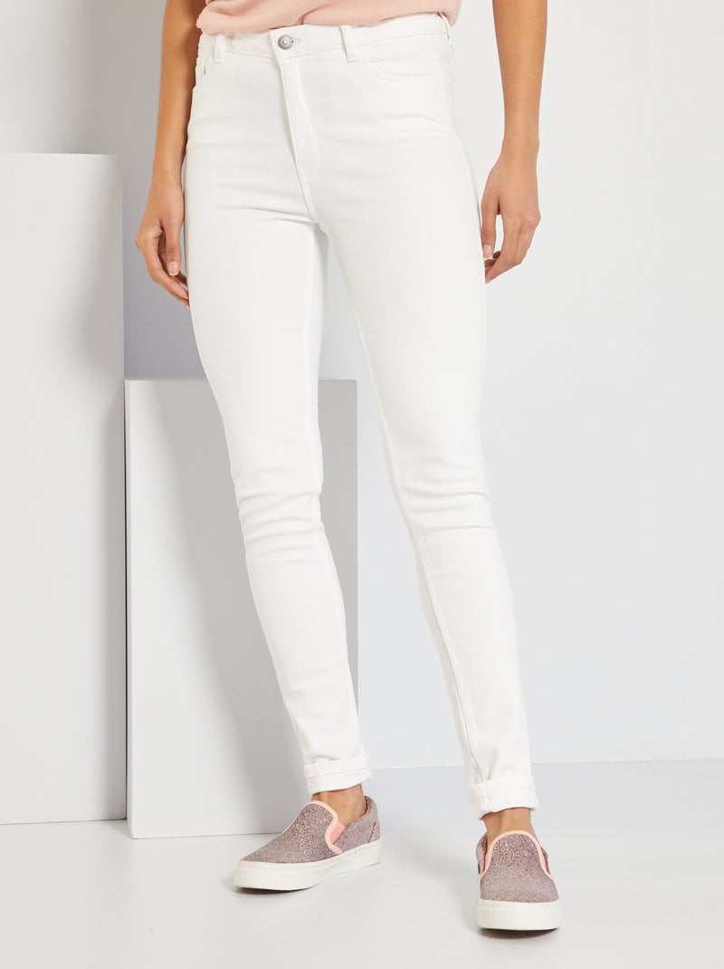 Jean skinny L32 blanc - Kiabi